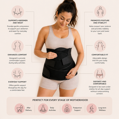 3-in-1 Adjustable Support Belt for Abdomen & Waist Support